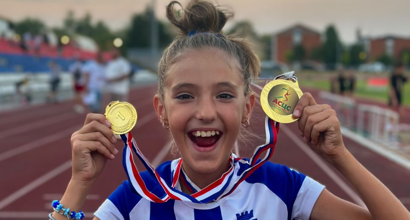 Najbrža devojčica na Balkanu Tessa Čoković (9) četvrti put i prvakinja Beograda u skoku u dalj