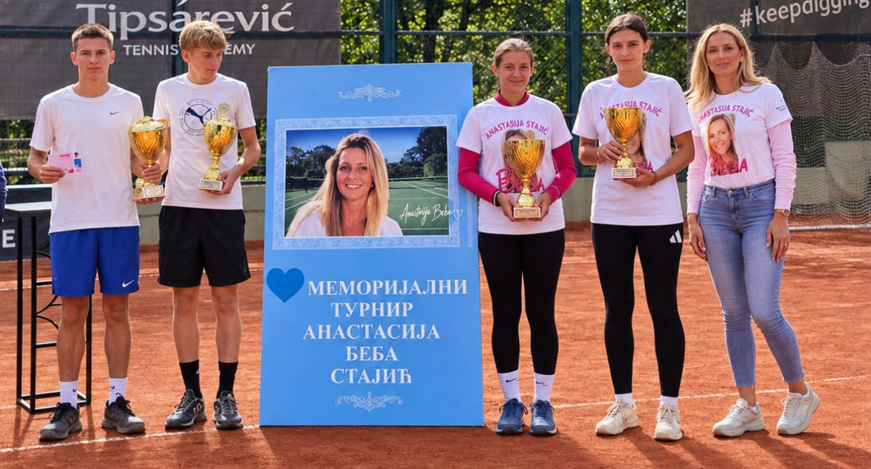 Završen 11. memorijalni teniski turnir "Anastasija Beba Stajić": Mladi teniseri sa tri kontinenta u Beogradu